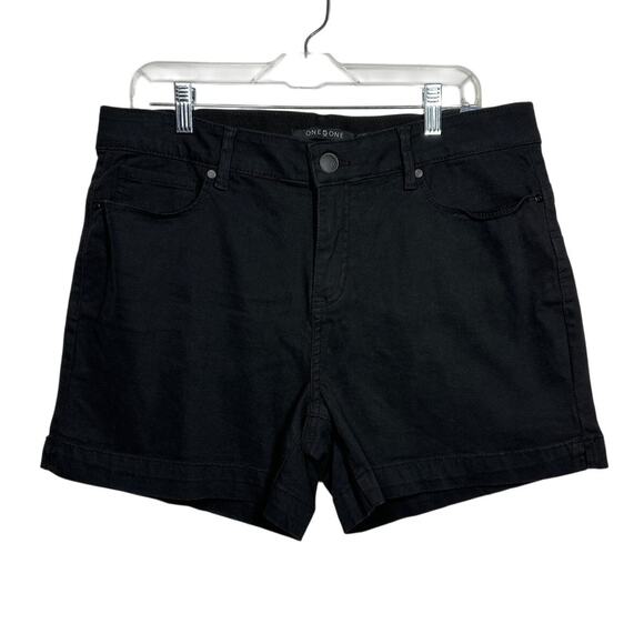 One5One Pants - One5One Love My Fit Goddess Fit Cotton Stretch Casual Shorts Black Size 12 / 31